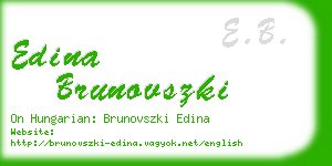 edina brunovszki business card